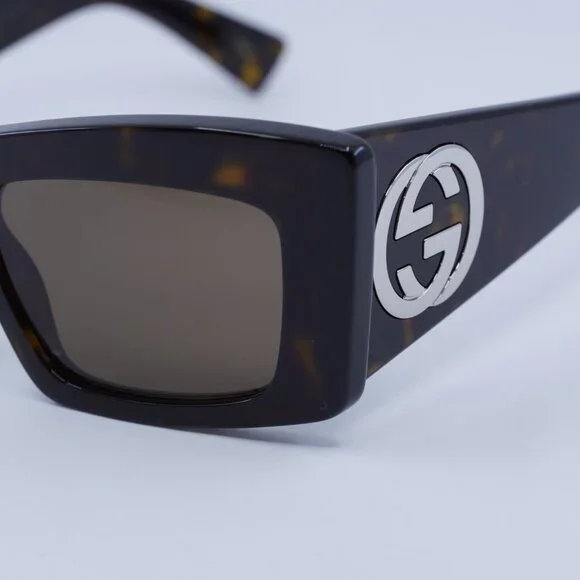 🕶️ New Gucci GG1842S 002 Sunglasses - Havana Frame, Brown Lenses
